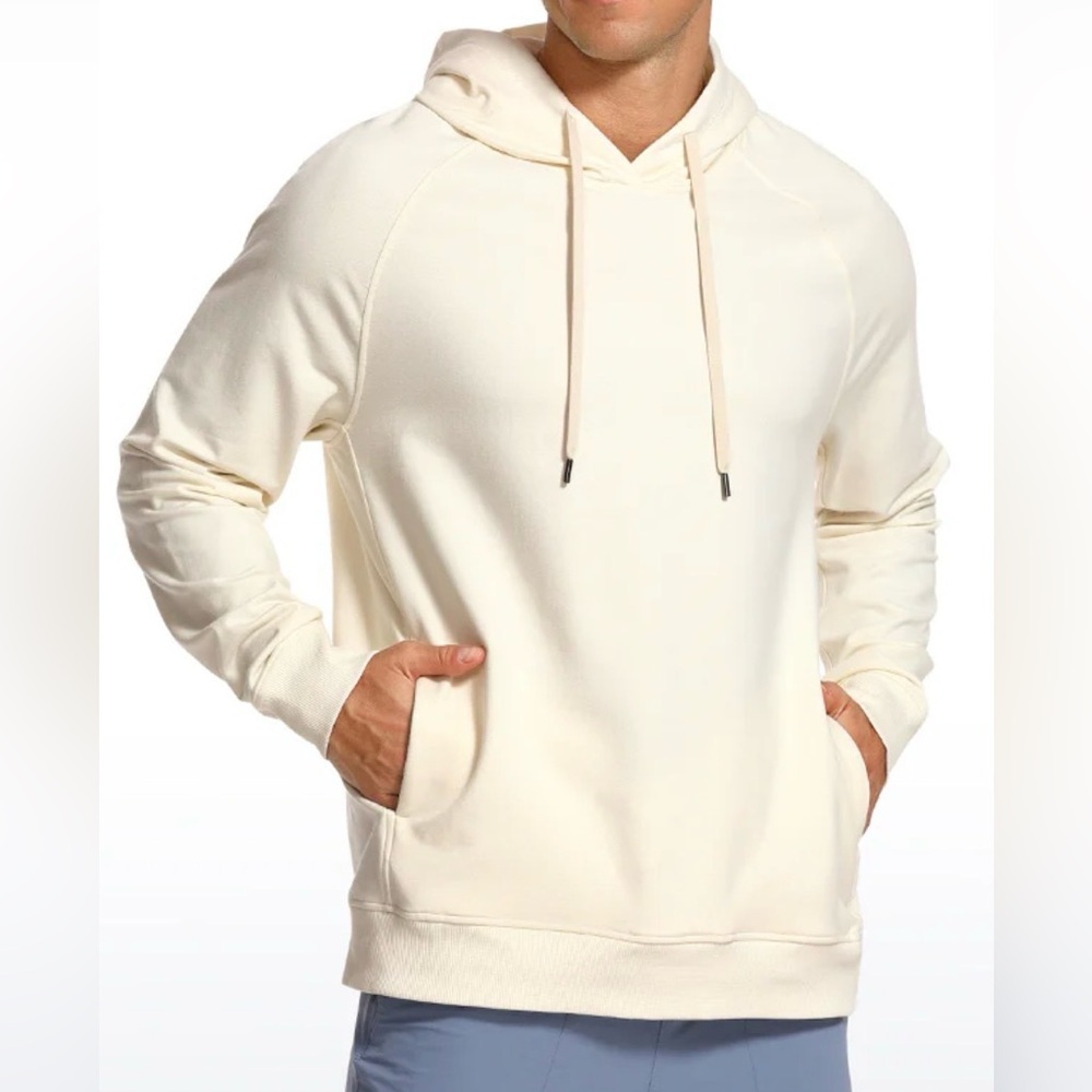 CRZ YOGA Apricot Cream Cotton Blend Hoodie Unisex No Size Tag (See Measurements)